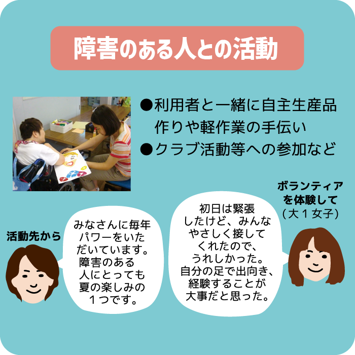 障害のある人との活動