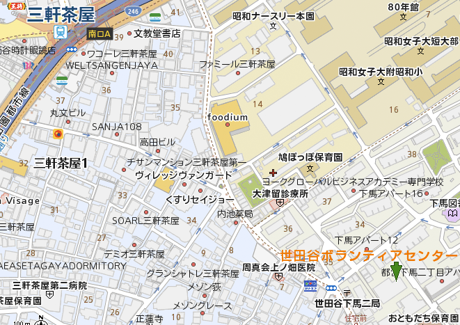 世田谷ボランティアセンター地図